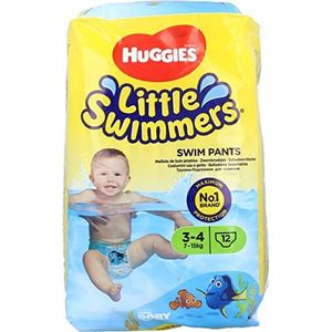 Huggies - Huggies Little Swimmers (Maat 3-4) Wegwerp Zwemluier voor (7-15 Kg) Baby's - 12 Stuks
