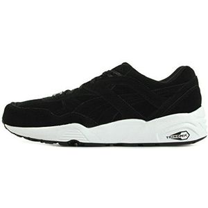 PUMA R698 Allover Sneakers, laag, uniseks, zwart/wit/zwart, 37 EU
