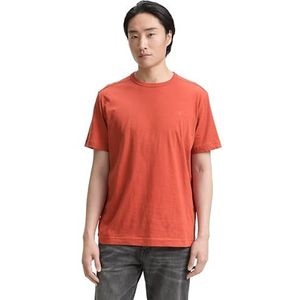 Tom Tailor - T-shirt - Rust Red - Met Geborduurd Logo