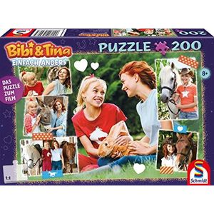 Schmidt Spiele 56428 Bibi en Tina, film 5, dierenvrienden, 200 stukjes kinderpuzzel, kleurrijk