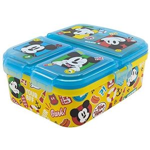 Mickey Mouse Kinderlunchbox met 4 vakken