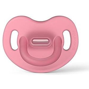 Suavinex Fopspeen om in te slapen, volledig van siliconen, voor baby's van 6/18 maanden, fopspeen met anatomische zuignap SX Pro, super zacht en flexibel, roze (307254)