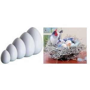 GLOREX decoratieve eieren, kunstsoff, wit, 34 x 26 x 11 cm, 20 stuks