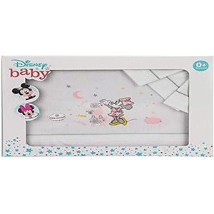 Interbaby MN003-18 Disney babywieg laken Minnie Mouse wit/blauw, grijs, 220 g