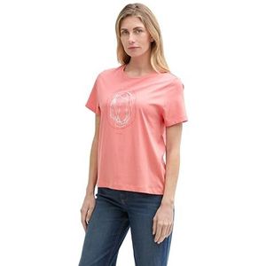 TOM TAILOR 1045534 T-shirt dames, 14980 - Rosewood Pink, XL