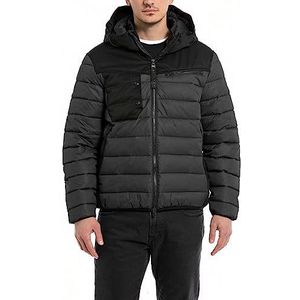 Replay heren jas winterjas met capuchon, Blackboard 099, L