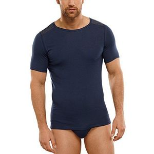 Schiesser Heren onderhemd Shirt 1/2, blauw (donkerblauw 803), XL
