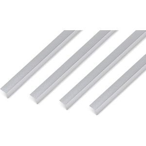 GAH-Alberts 499624 489229 hoekprofiel-zelfklevend, aluminium, kogelstraald zilver, 1000 x 10 x 10 mm | set van 4