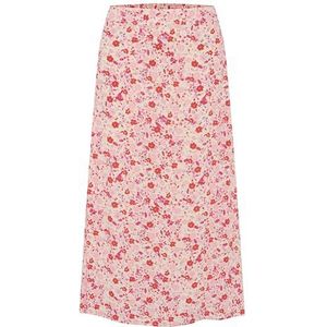Part Two BiseraPW Regular Fit Mid Calf Skirt voor dames, Mandarijn Red Mini Flower, 40