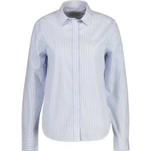 REG POPLIN gestreept shirt, lichtblauw, 36