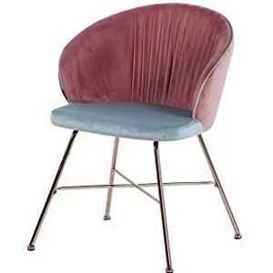 Adda Home stoel, metaal, mintgroen/roze/koper, medium