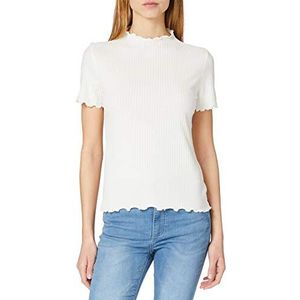 Only dames T-Shirt Onlemma S/S Highneck Top Noos Jrs, Egret, S