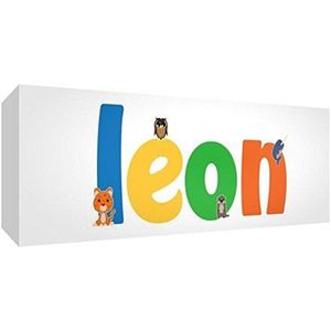 Little Helper LEON3084-15DE canvasdruk gepersonaliseerd, jongensnaam, Leon, groot, 30 x 84 x 4 cm