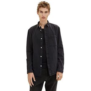 TOM TAILOR Denim Mannen Overhem 1034906, 10240 - Black Denim, S