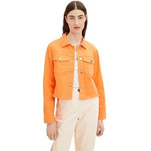 TOM TAILOR Dames Jeansjas 1035325, 29751 - Bright Mango Orange, XS