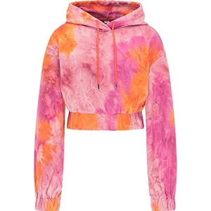 ECY dames hoodie, Oranje meerkleurig., XL