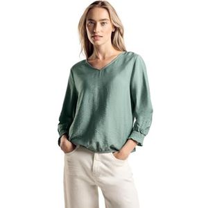 Street One A344956 hemd met smock-detail, schuimgroen marine, 48 dames, groen schuim marina, 42 NL