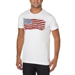 Wrangler S/S Embroidery Tee T-shirt voor heren, Wit (Off White), S