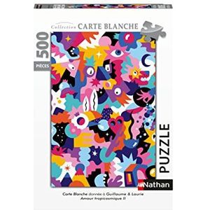Nathan - Puzzel 500 stukjes - Tropische liefde II - Willem & Laurie - Volwassenen en kinderen vanaf 12 jaar - Hoogwaardige puzzel - Carte blanche collectie - 87320