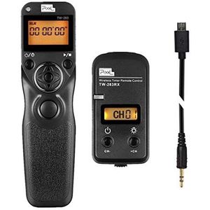 Pixel Draadloos Timer Afstandsbediening TW283-90 Compatibel met Fujifilm GFX 50S X-Pro2 X-H1 X-T2 X-T1 X-T10 X-T20 X-E2S X-E3 X-E2 X-M1 X-A5 X-A3 X-A2 X-A1 X-A10 X100T X70 X30 Afstandsbedieningen