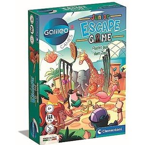 Clementoni Galileo Escape Game Junior - Ontscape spel voor kinderen vanaf 6 jaar - gezelschapsspel en familiespel 59338, 11,2 x 15,6 x 3,2