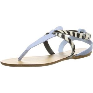 PIECES Dames Cathie Suede Sandal Faded Blue riempje sandalen, Blauw Faded Blue C 694503, 40 EU