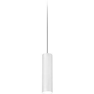 Homemania Hanglamp One, wit, zwart van aluminium, 10,5 x 10,5 x 38 cm, 1 x LED, 15 W, 1097 lm, 3000 K, 220-240 V