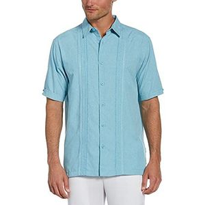 Cubavera Men's Big and Tall Cubavera Men’S Embroidered Chambray Short Sleeve Button-Down Shirt, Classic Fit, Men’S Casual Shirts (Sizes Small-5Xl), Delphinium Blue, XX-Large Big Tall