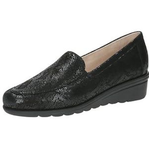 CAPRICE 9-24701-42 Damespantoffels - Zwart reptiel - Hoogwaardig Leer