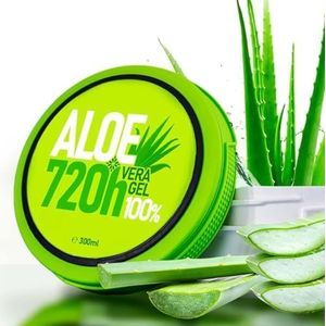 Aloë Vera-gel 720h, premium kwaliteit, afkomstig van biologische boerderijen in Spanje - Snelle opname, niet plakkerig - Verlichting van zonnebrand, 300 ml