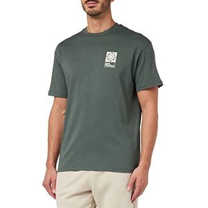 Jack Wolfskin Eschenheimer T-shirt, leigrijs/groen, L uniseks, leigrijs/groen, L