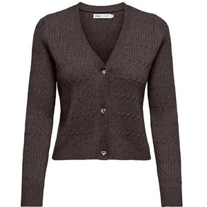 Onlkatia Ls Cable V-hals Cardi KNT Nca, Black Coffee, XXL