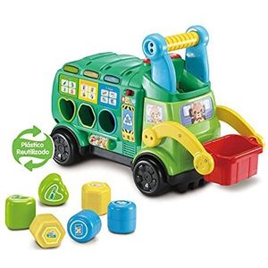 VTech - Gerecycleerde truck, milieuvriendelijk speelgoed voor kinderen + 18 maanden, recyclingleren, montage van gerecycled kunststof - ESP-versie (3480-541822)