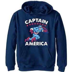 Marvel Classic - Captain Americana YTH Hoodie Oxford navy 7/8