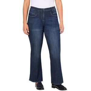 Ulla Popken Dameskleding Plus Size Curvy Bootcut Stretch Fit Jeans Gespoeld wassen 16 830302905, Gespoeld wassen, 33W x 32L