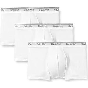 Calvin Klein Low Rise Trunk voor heren, Wit (wit), M
