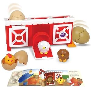 Learning Resources Peeksville Hide & Cheep Chicken Coop – peuter kippenhok speelgoed, kleur- & vormsorteren, boerderijdieren interactief vanaf 18 mnd