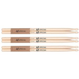 ProMark LA5BW-3P LA Specials 5B Hickory Drumsticks, Ovale houten punt, drie paar