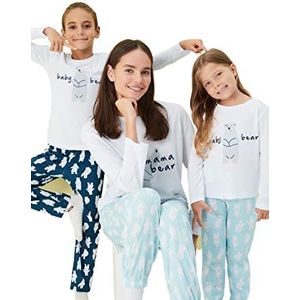 Trendyol Vrouwen vrouw dier patroon gebreide pyjama set, multi-kleur, XL (Pack van 2), Meerkleurig, XL