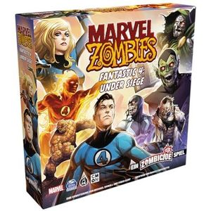 CMON, Marvel Zombies: Fantastic 4 Under Siege - Een zombicide spel, uitbreiding, Kennerspel, Dungeon Crawler, 1-6 spelers, Vanaf 14+ jaar, 60 minuten, Duits