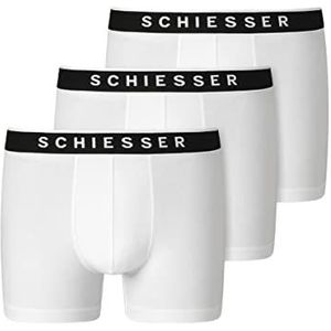 Schiesser Boxershorts voor heren, verpakking van 3 stuks, wit, S