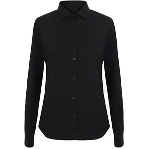 VELILLA 405019S Dameshemd met lange mouwen, elastisch, zwart, maat XXL, Zwart, XXL