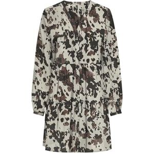 Onlnova Life Vis L/S Thea Button Dress, Chocolate Lab, S
