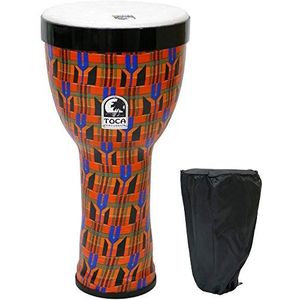 TOCA Nesting Drums Freestyle II (Weerbestendige PVC trommel, voor binnen & buiten, ruimtebesparend, lichtgewicht, voor muzikale opvoeding & therapie, diameter: 10""), Kente Cloth