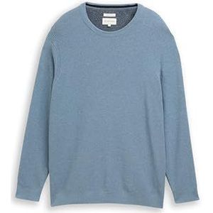 TOM TAILOR Plussize herentrui, 39094 - Faded Blue Melange, 4XL Grote maten