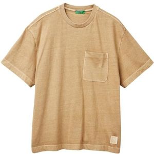 United Colors of Benetton T-shirt voor heren, Beige, XXL