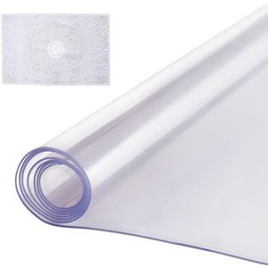 VEVOR Tafelkleed van kunststof, 1067 x 1524 mm, transparante tafelbescherming, dikte 2,0 mm, rechthoekige bureaumat, waterdicht tafelkleed, gemakkelijk te reinigen, bureautafel, nachtkastje