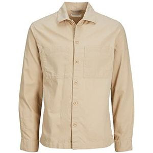 JACK & JONES Heren JPRPETE Spring Overhemd L/S SN Shirt, Zand/Fit: Comfort Fit, L, Zand/pasvorm: comfortabele pasvorm, L