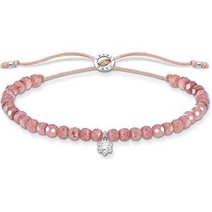 Thomas Sabo Damesarmband parel met witte steen 925 sterling zilver, 13-20 cm lengte, 13,00 - 20,00 cm, Sterling zilver