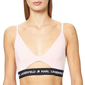 KARL LAGERFELD Dames Peephole Beha Met Karl-Logo, Roze, XL